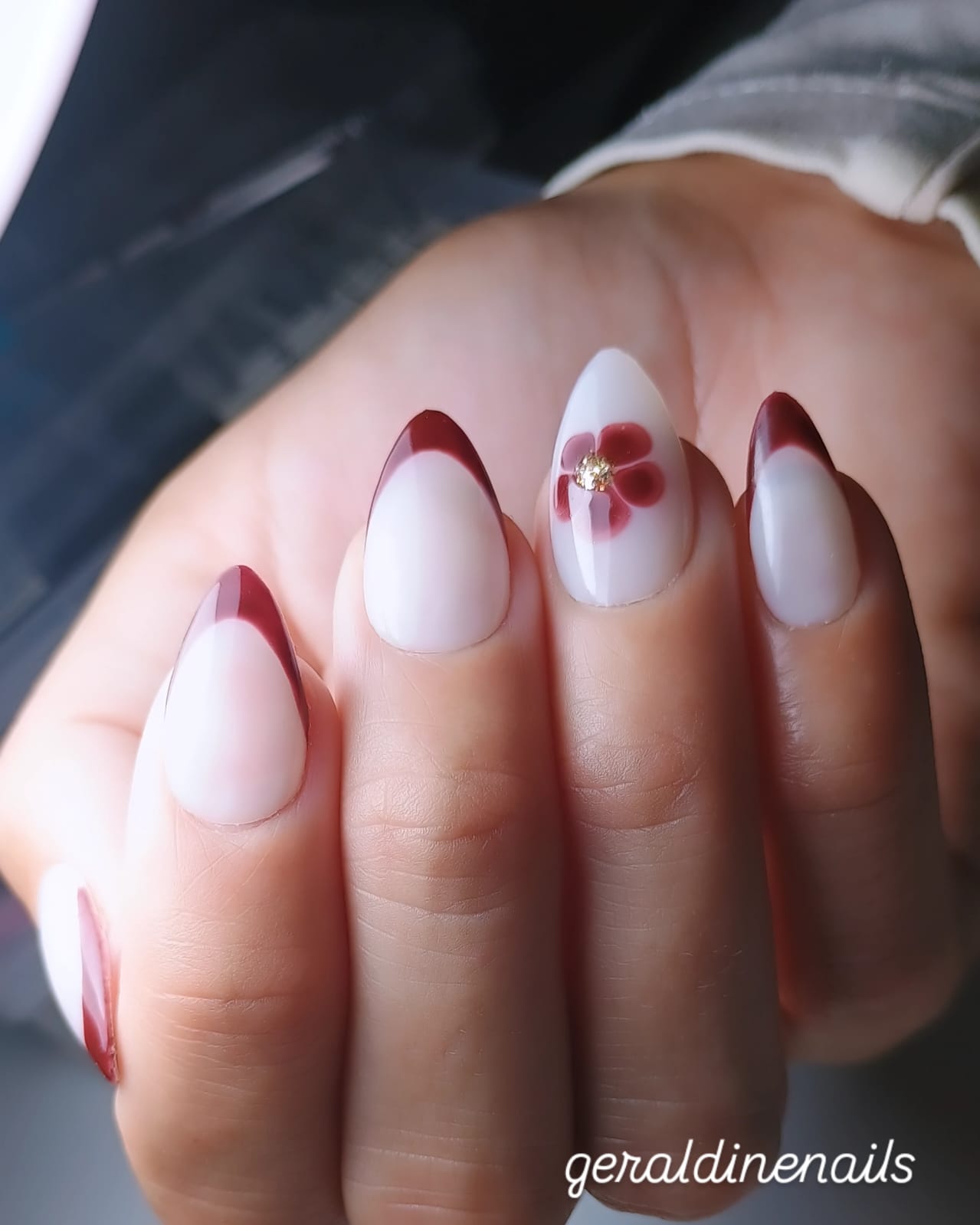 Uñas con efecto mármol