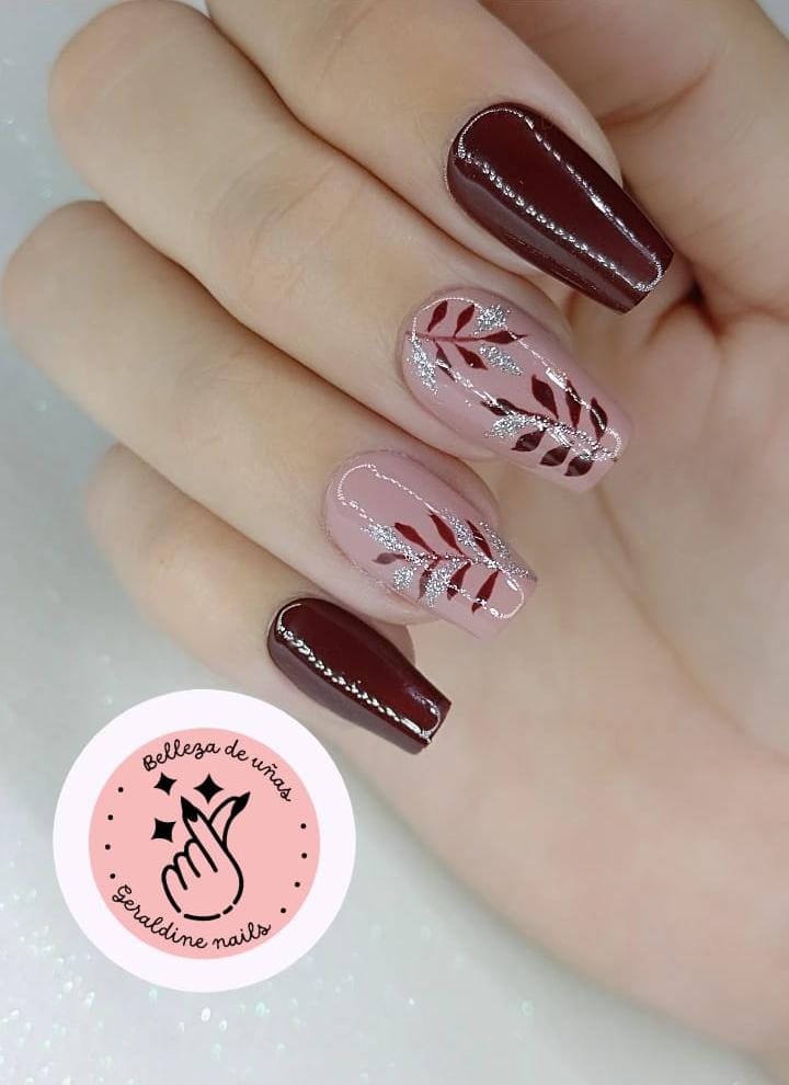 Uñas con efecto mármol