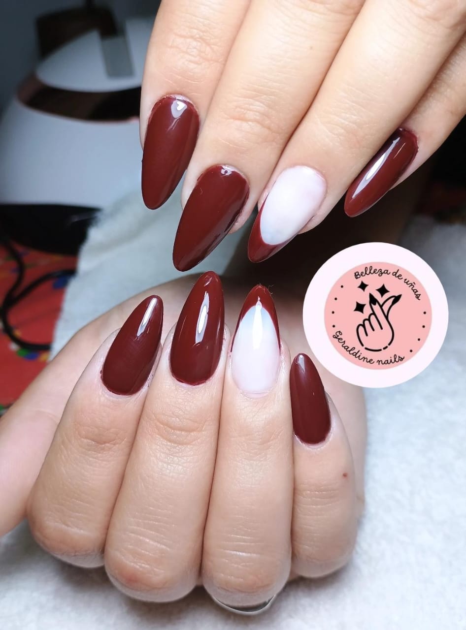 Uñas con efecto mármol